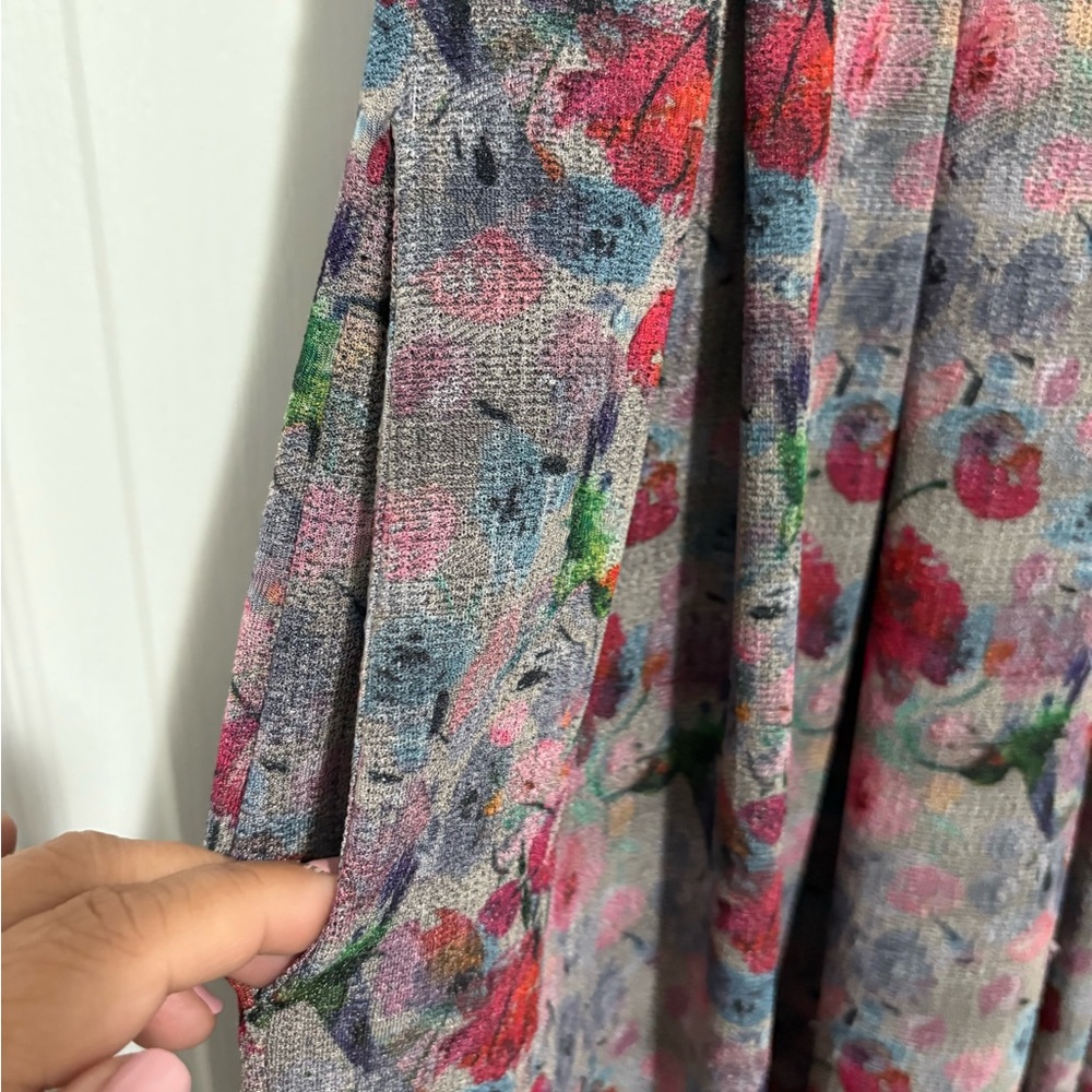 Gray Floral Amelia Dress - Picture 3 of 3